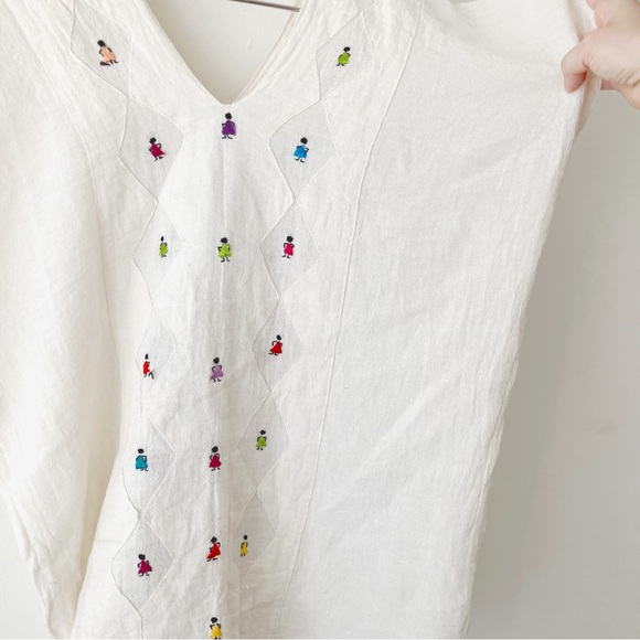 Vintage • Hand Stitched Gauze Blouse in Cream - Picture 15 of 15